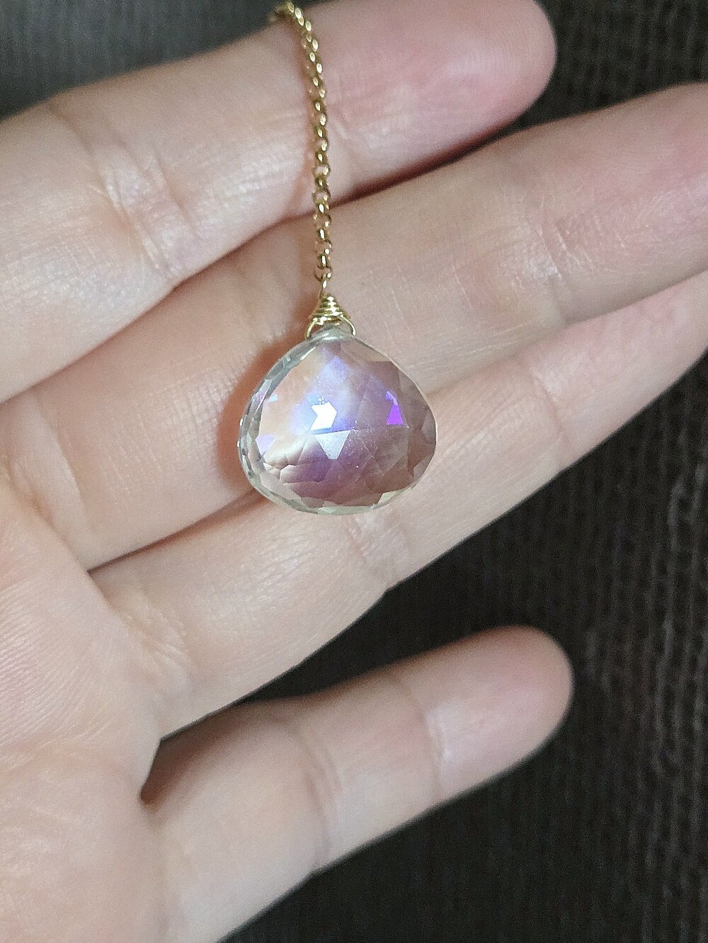 Rainbow🌈 Moonstone🌙 Y-Necklace - Picture 3 of 16
